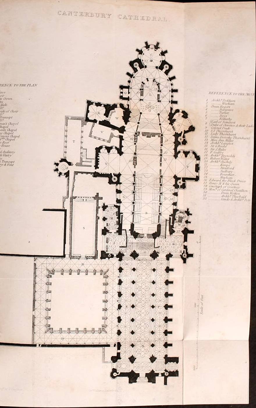 Map of Canterbury Cathedral