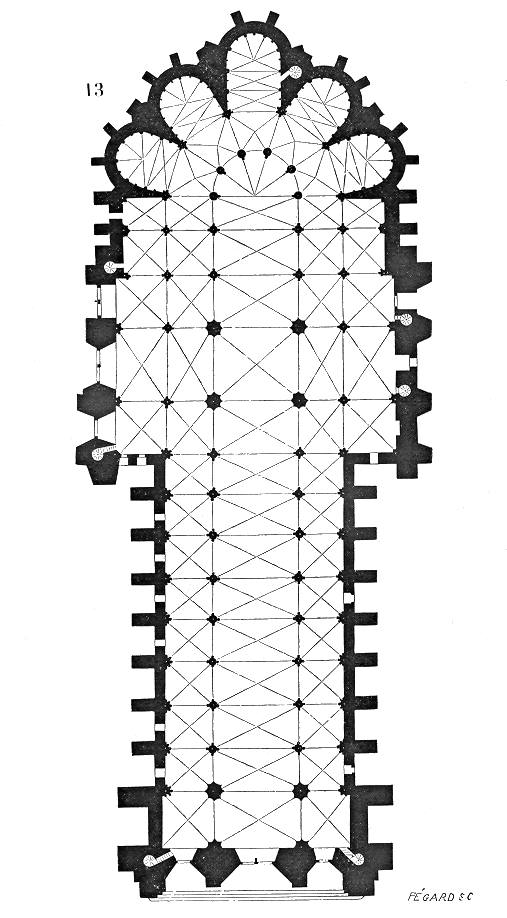 Plan of Reims Cathedral